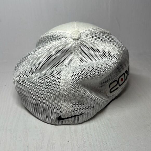 Nike Tiger Woods Ivory Mesh Stretch Hat Flex Fit - Picture 4 of 11